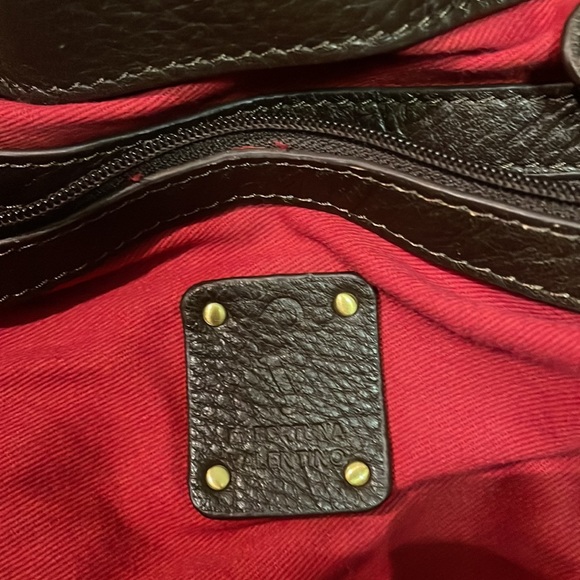 Brown/wine leather shoulder bag - Picture 4 of 4